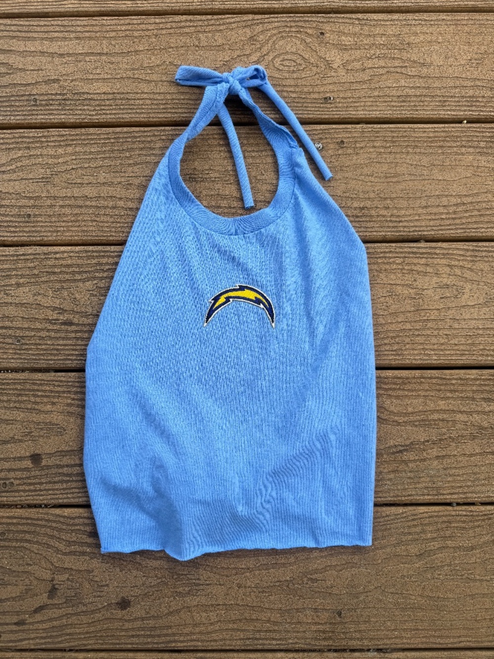 Los Angeles Chargers Vintage Reworked Halter Top One Size